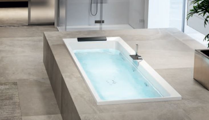 NOVELLINI DIVINA HYDRO AIR rectangular whirlpool bathtub in acrylic 170x70  cm with frame and taps