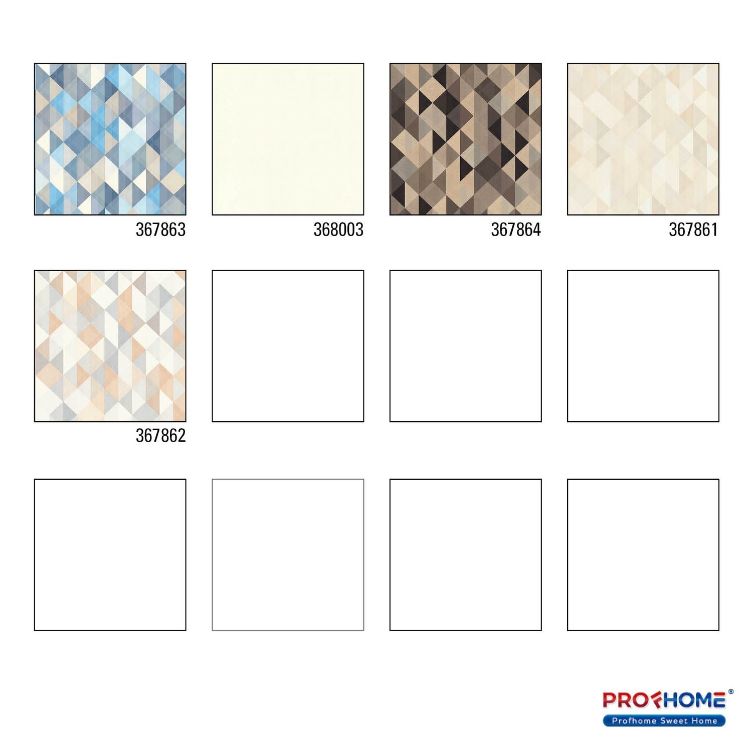 Papier peint à motifs graphiques Profhome 367863-GU papier peint intissé légèrement texturé avec un dessin graphique mat bleu gris beige 5,33 m2