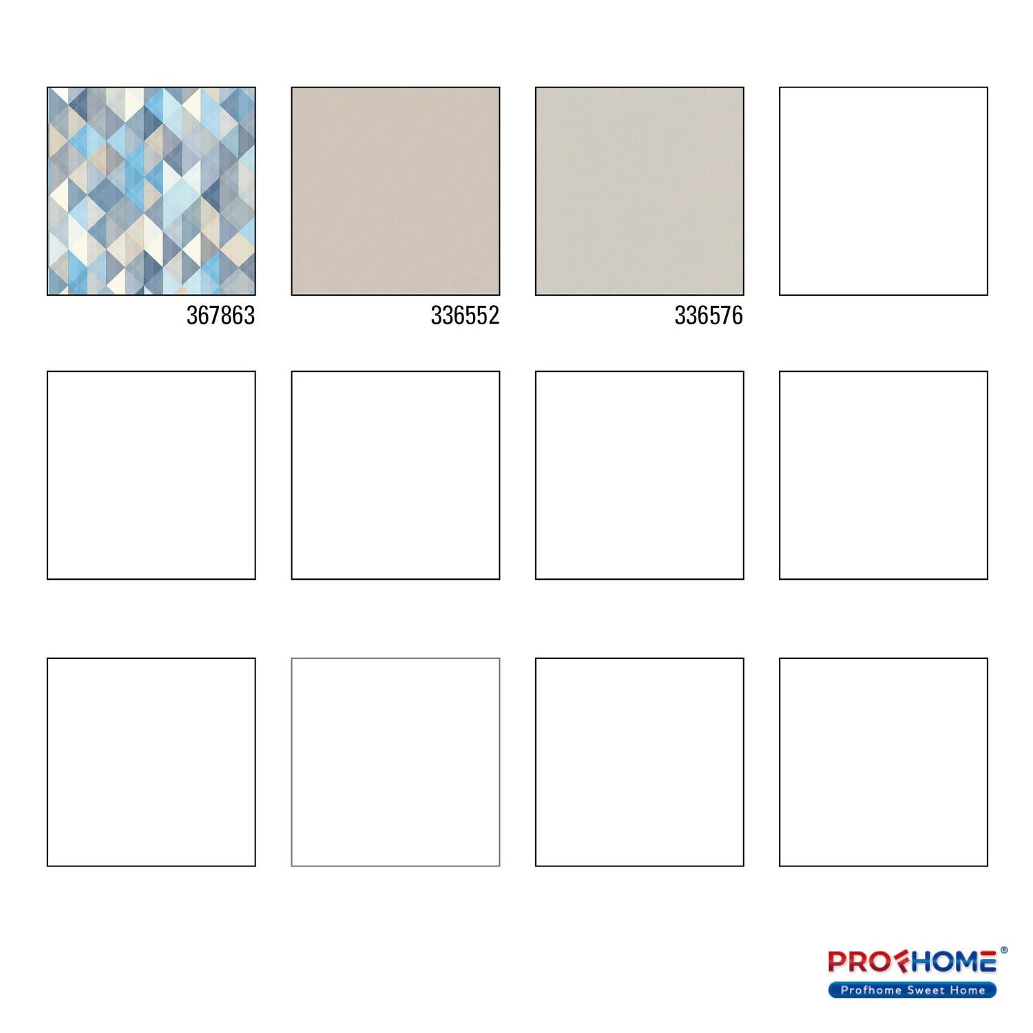 Papier peint à motifs graphiques Profhome 367863-GU papier peint intissé légèrement texturé avec un dessin graphique mat bleu gris beige 5,33 m2