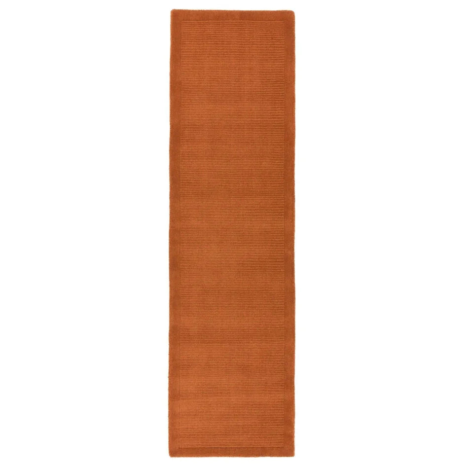 Tapis de couloir uni pure laine CANDY Orange - Novatrend 