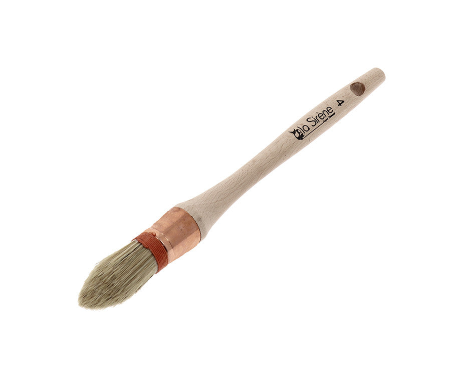 Bristle/synthetic thumb brush with collar