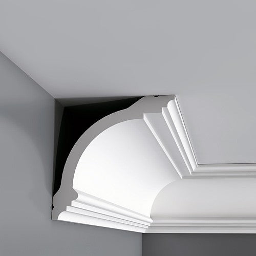 Carton de 16 mètres CB512 Corniches plafond Orac Decor - 10x10x200cm (h x p x L) - polystyrene - Conditionnement : Carton 8 pièces