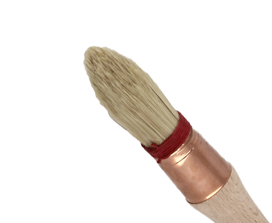 Bristle/synthetic thumb brush with collar