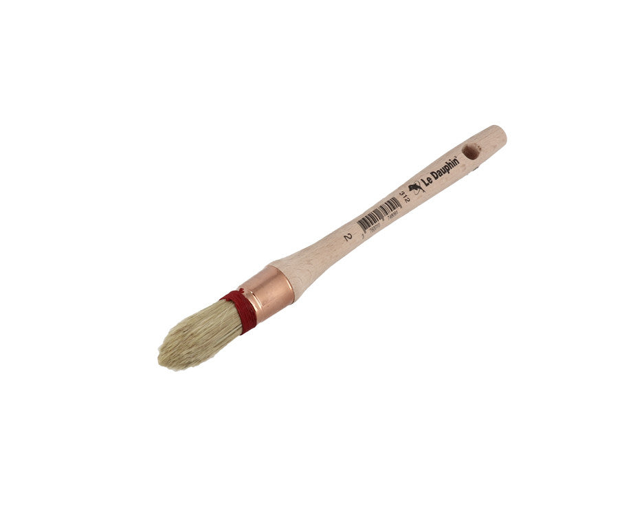 Bristle/synthetic thumb brush with collar