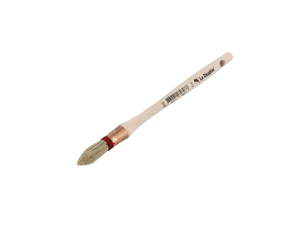 Bristle/synthetic thumb brush with collar