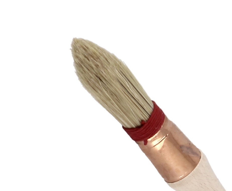 Bristle/synthetic thumb brush with collar