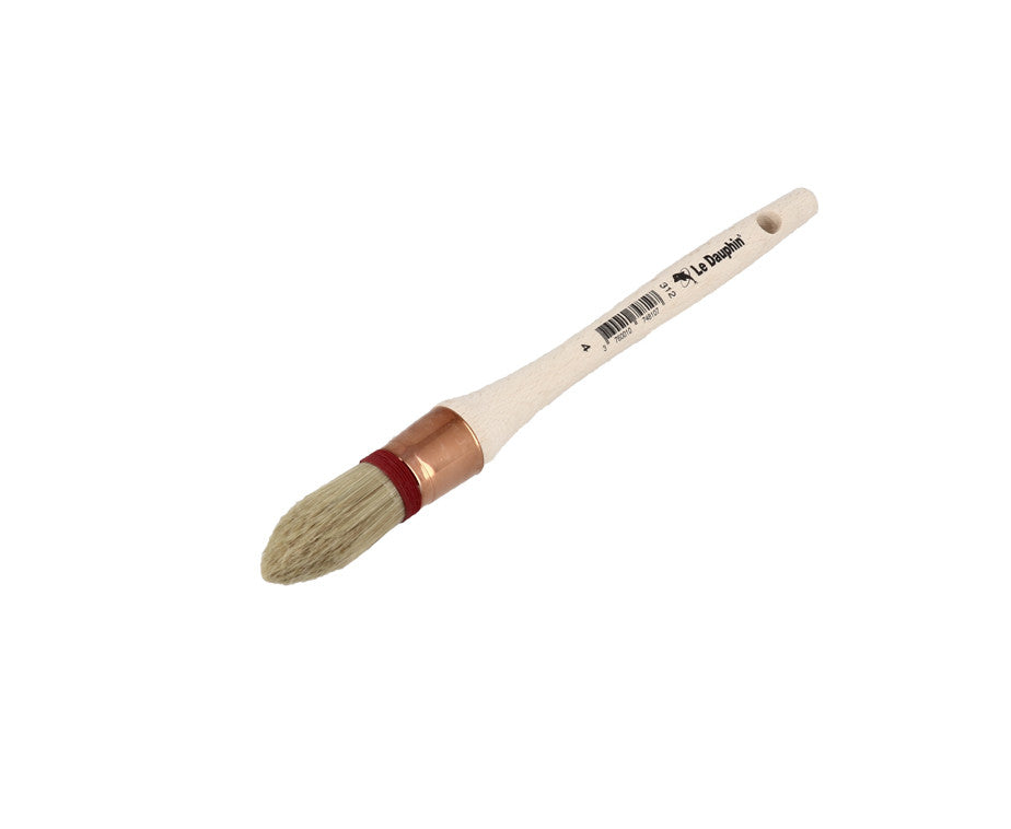 Bristle/synthetic thumb brush with collar