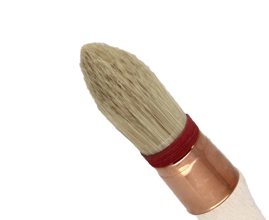 Bristle/synthetic thumb brush with collar