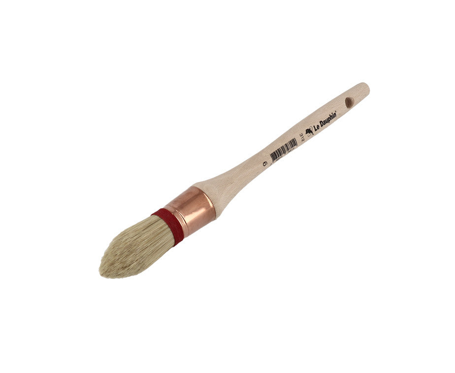 Bristle/synthetic thumb brush with collar