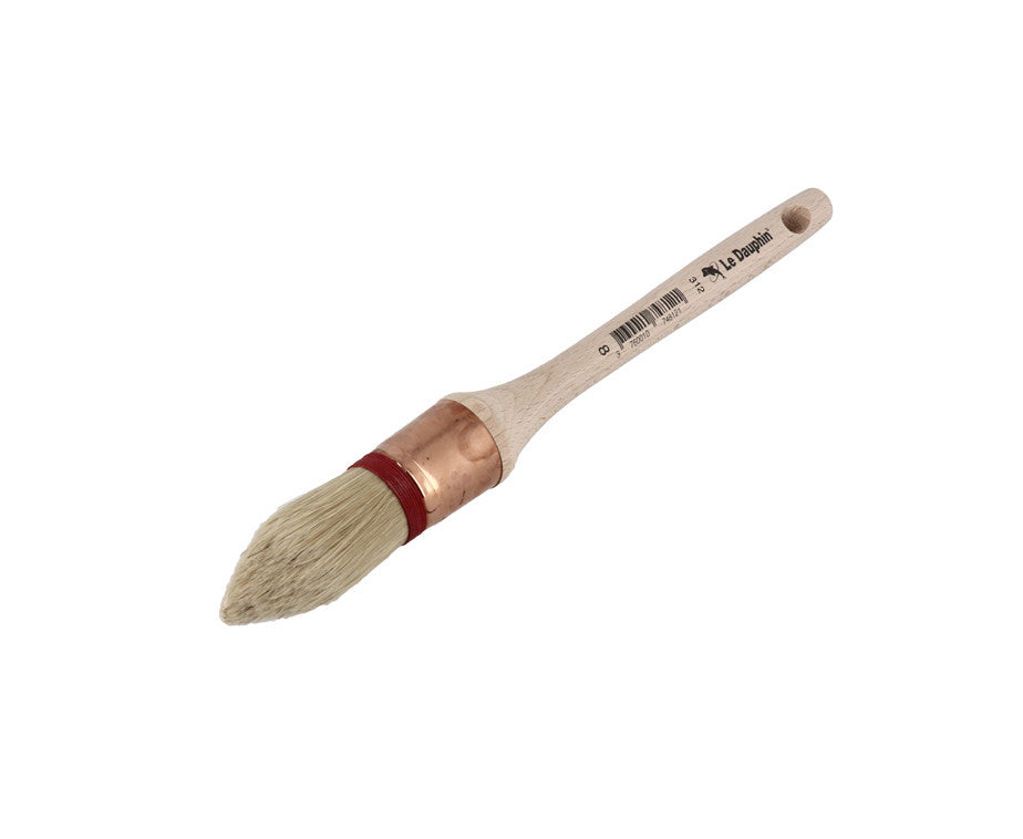 Bristle/synthetic thumb brush with collar