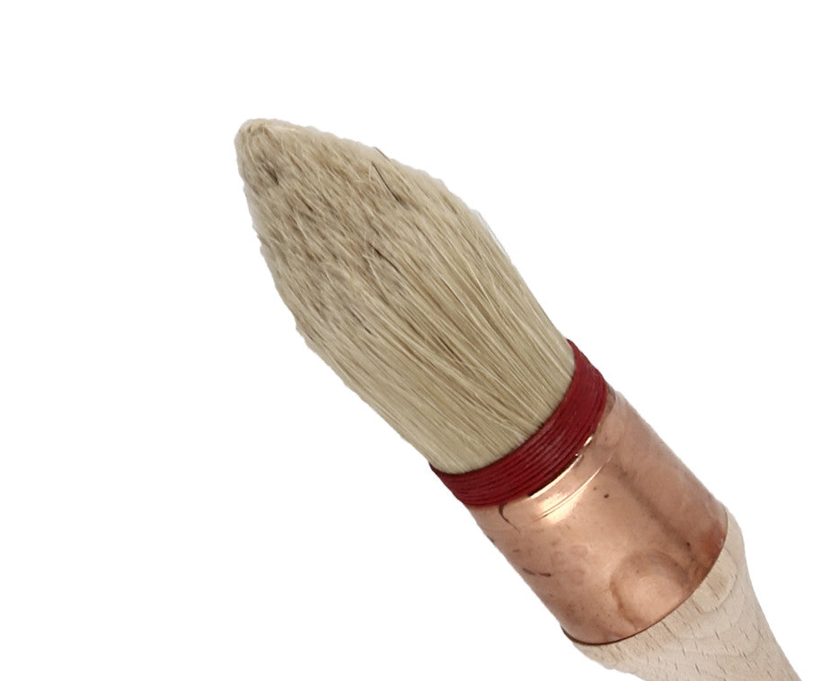 Bristle/synthetic thumb brush with collar