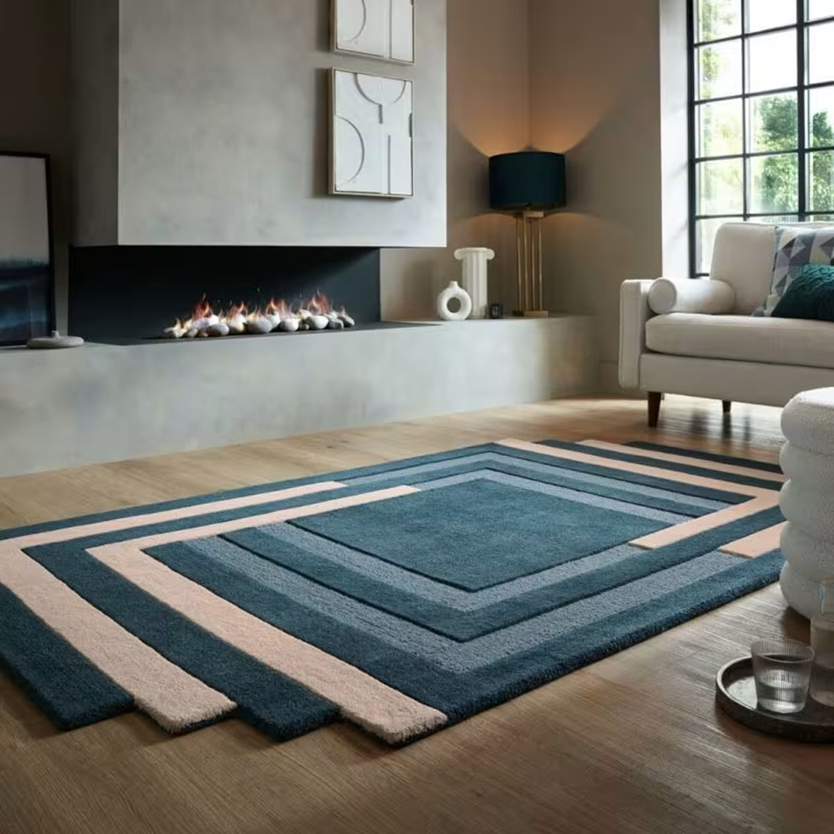 Tapis de salon moderne en laine MAZY - 0