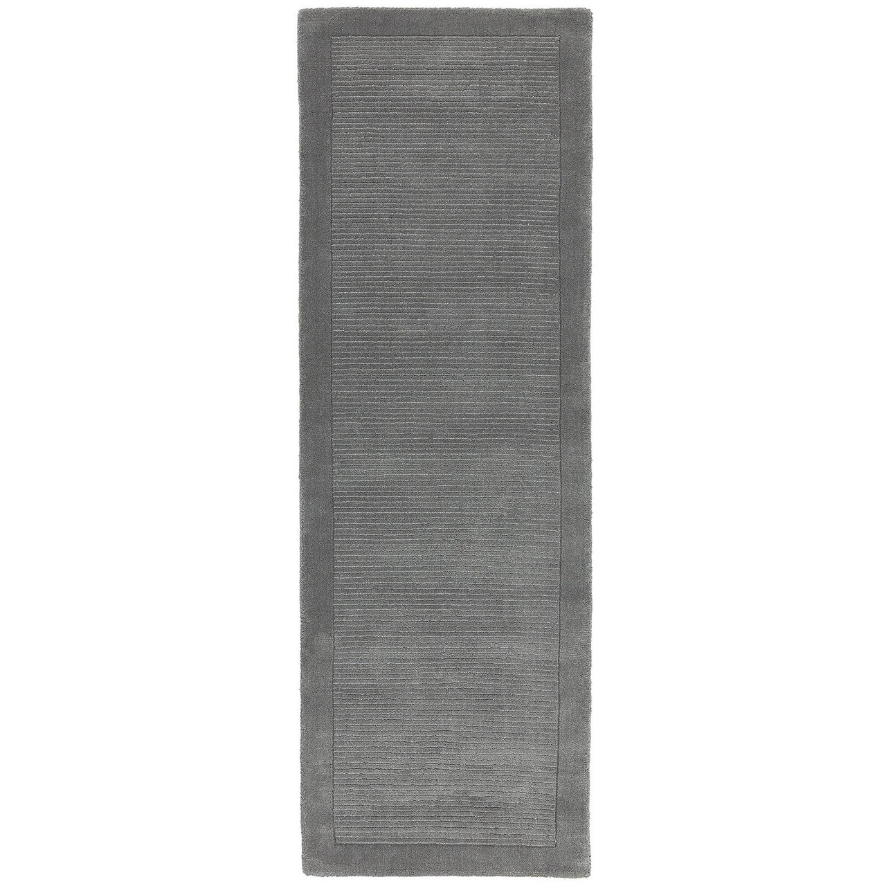 Tapis de couloir uni pure laine CANDY Gris