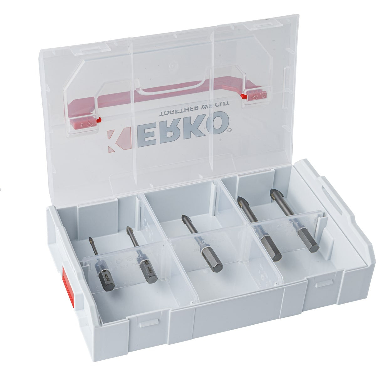 ERKO 5PCS 4-12MM GLASS AND CERAMIC DRILL BIT SET 