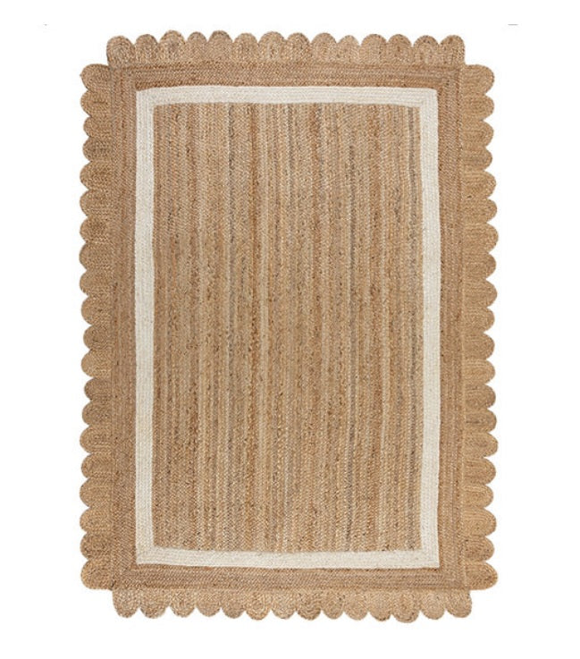 Tapis de salon en jute FLOWER JUTE - Novatrend 