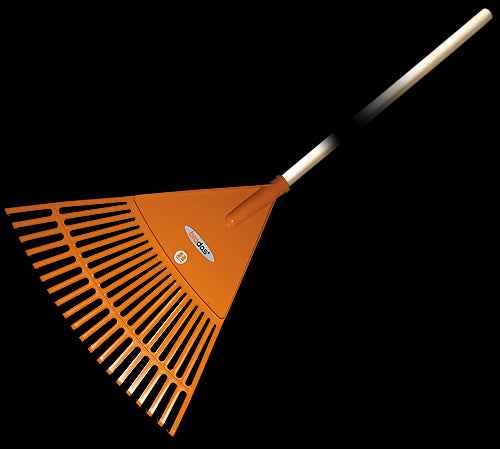 20-tine leaf rake, wooden handle