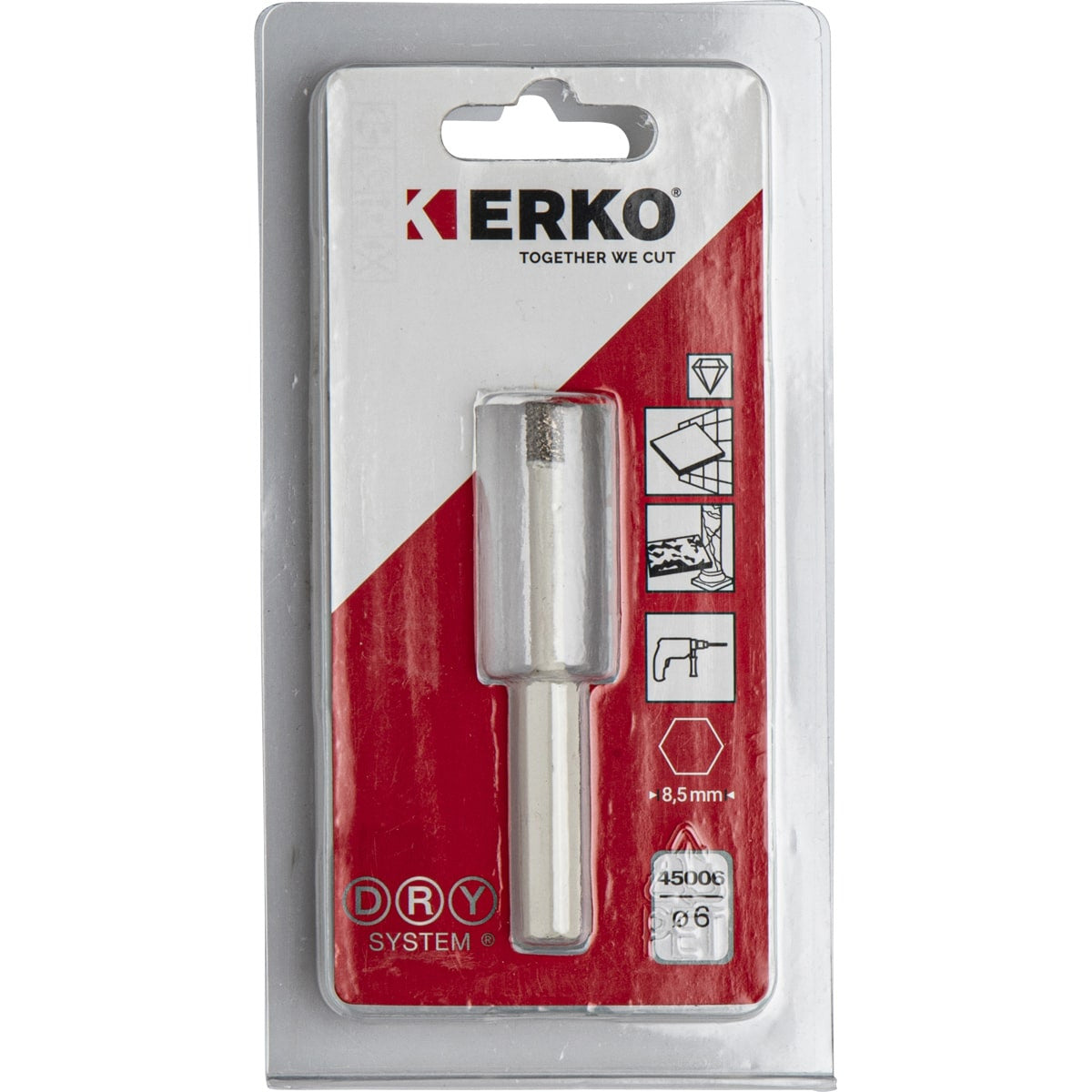 DRY-SYSTEM DIAMOND BIT 6MM ERKO 45006 