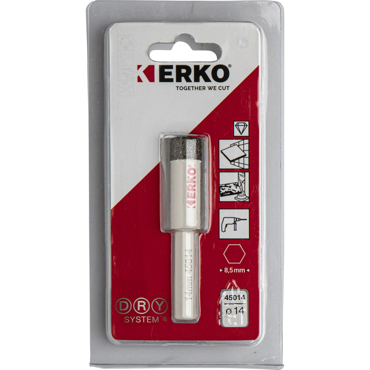 DRY-SYSTEM DIAMOND BIT 14MM ERKO 45014 