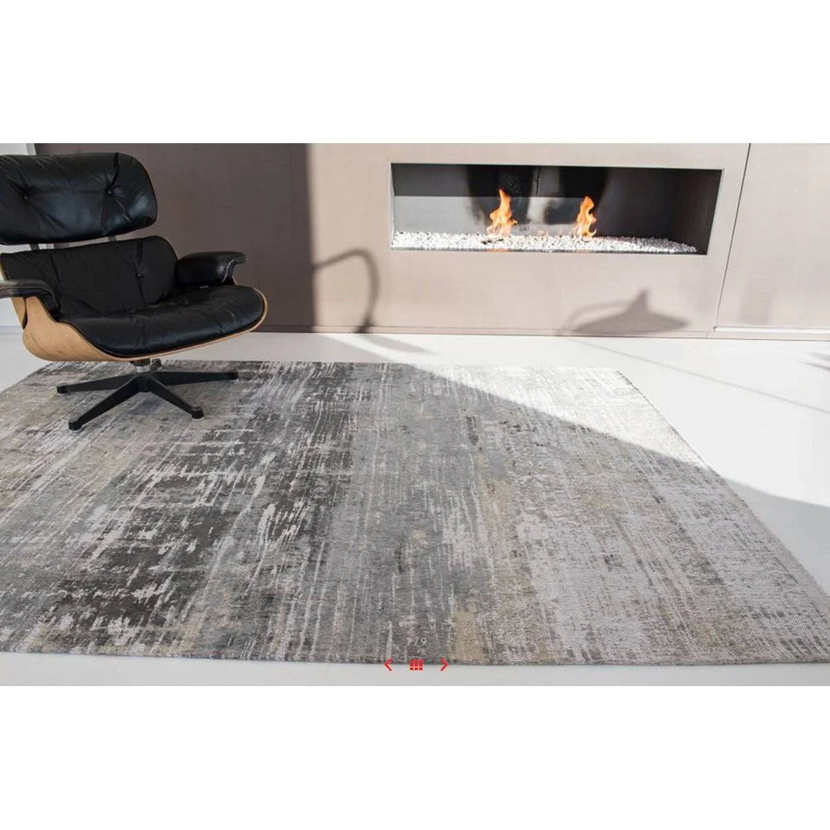 Tapis de salon en coton Atlantic Streaks - Coney Grey