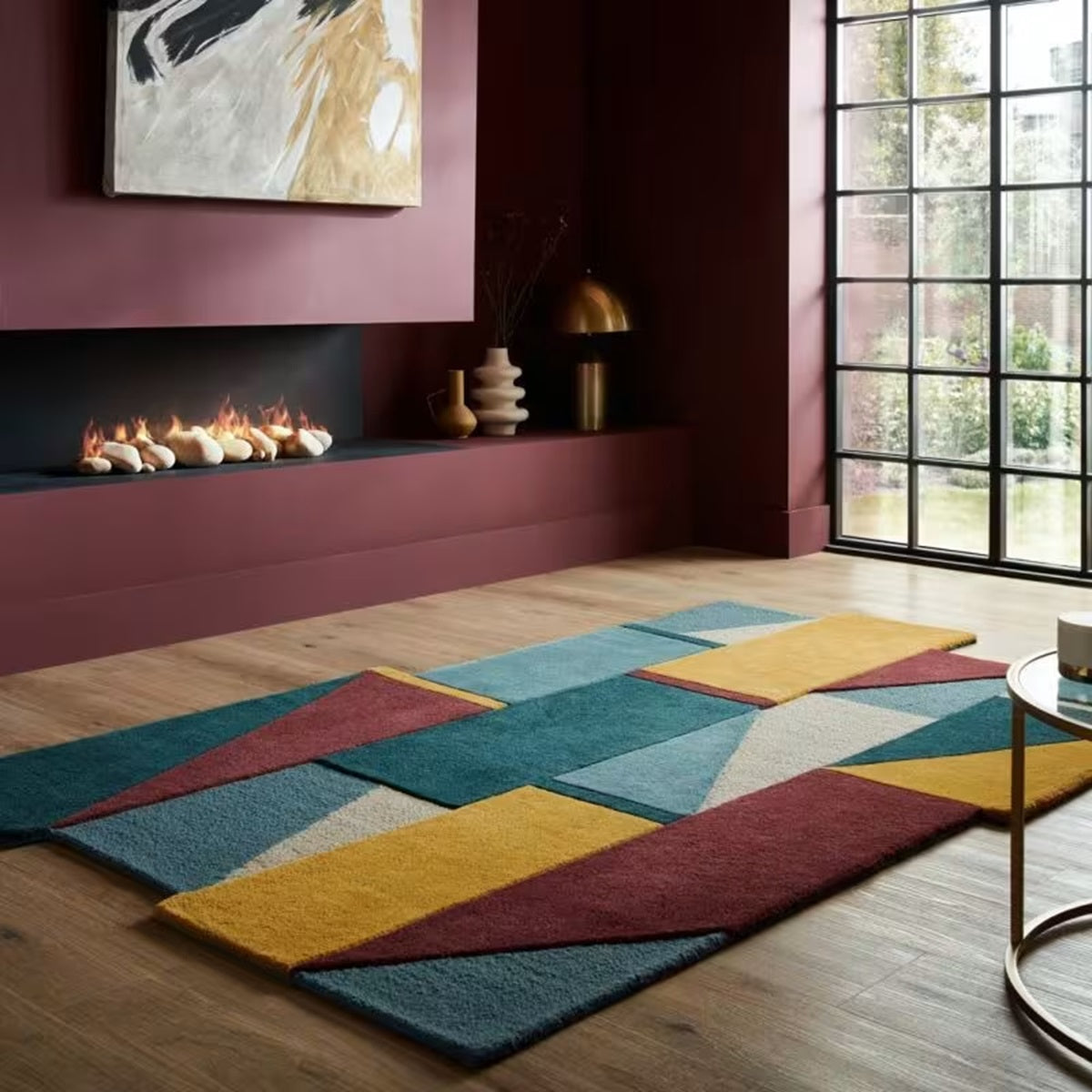 SCUFFY pure wool modern rug 