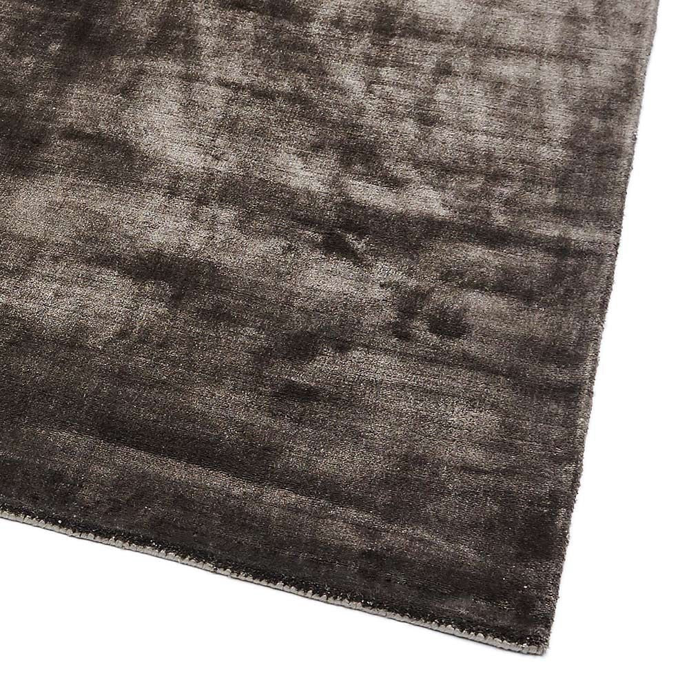 Tapis de salon en viscose fait main TITANE - 0