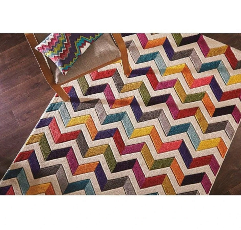 TANGO designer living room rug in colors and patterns