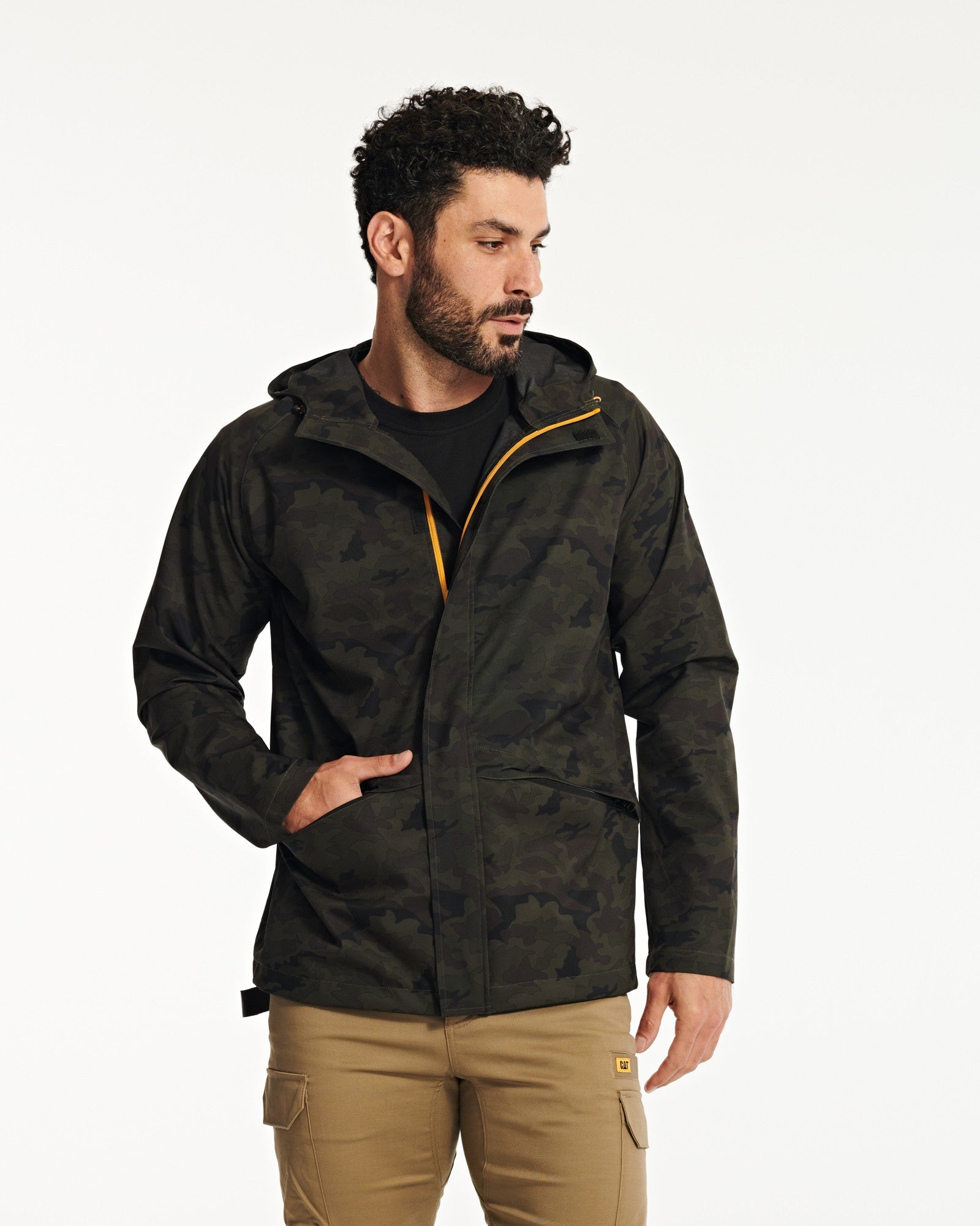 ESSENTIAL REGENJACKE NIGHT CAMO