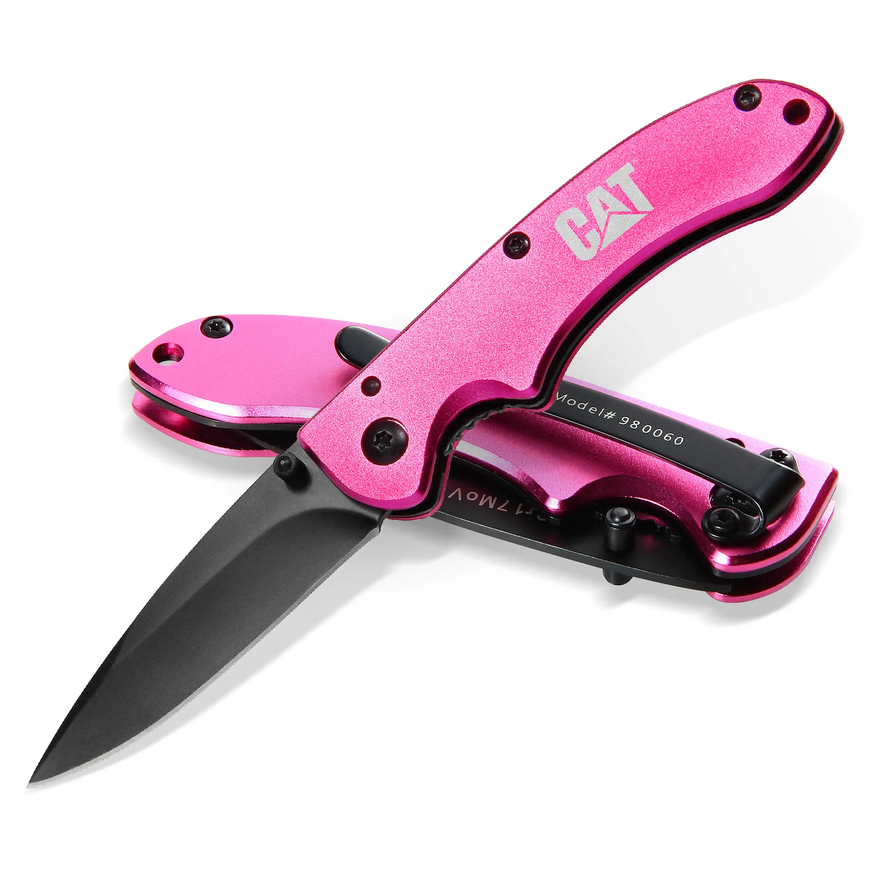 6'' CATERPILLAR PINK FOLDING KNIFE 