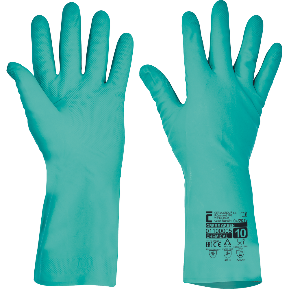 GREBE chemical protection nitrile gloves 