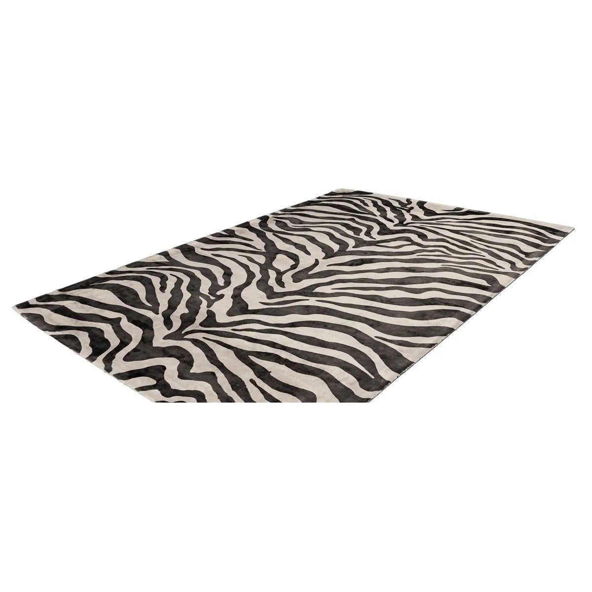 Tapis de salon en viscose design fait main ZEBRA