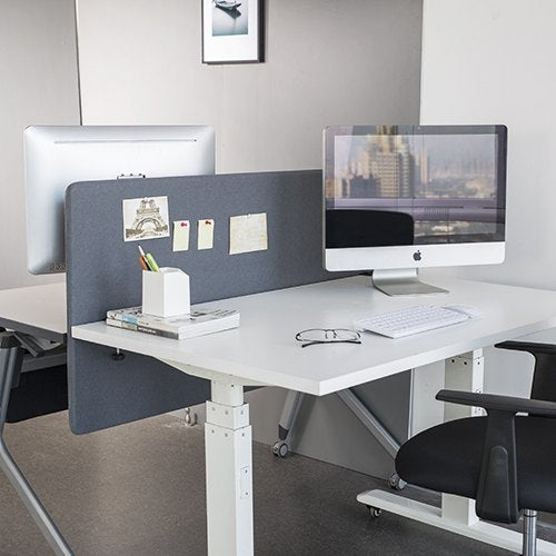 Up up acoustic desktop privacy panel with felt filling, gray (1200x600mm)