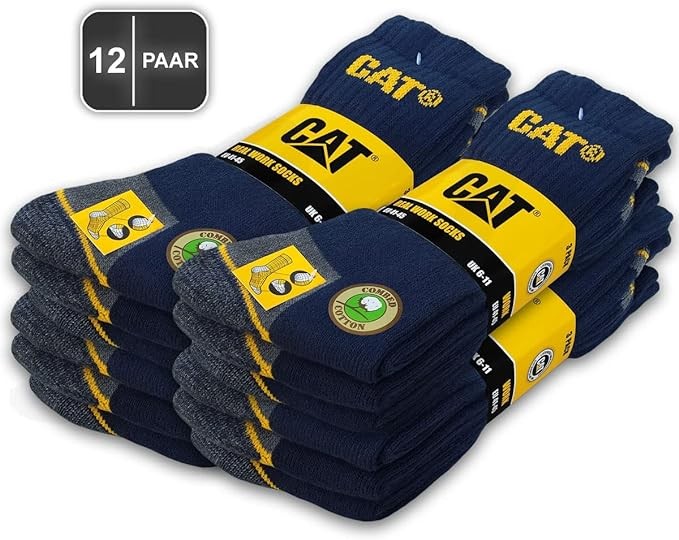 REAL WORK SOCKS BLEU LOT DE 3 PAIRES