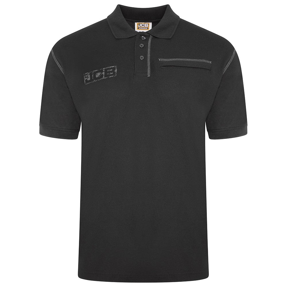 JCB TRADE WORK POLO BLACK