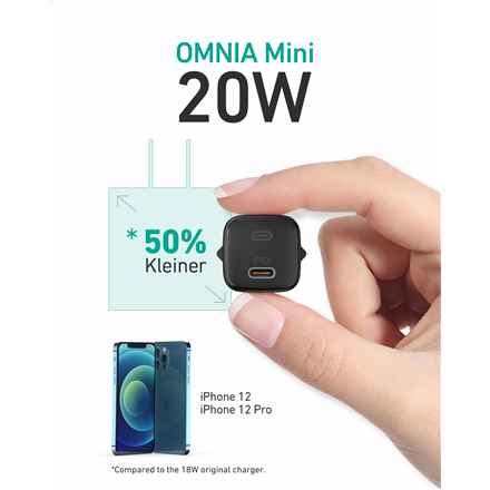 � Aukey - Chargeur USB-C PD 20W PA-B1-BK Omnia Mini Noir