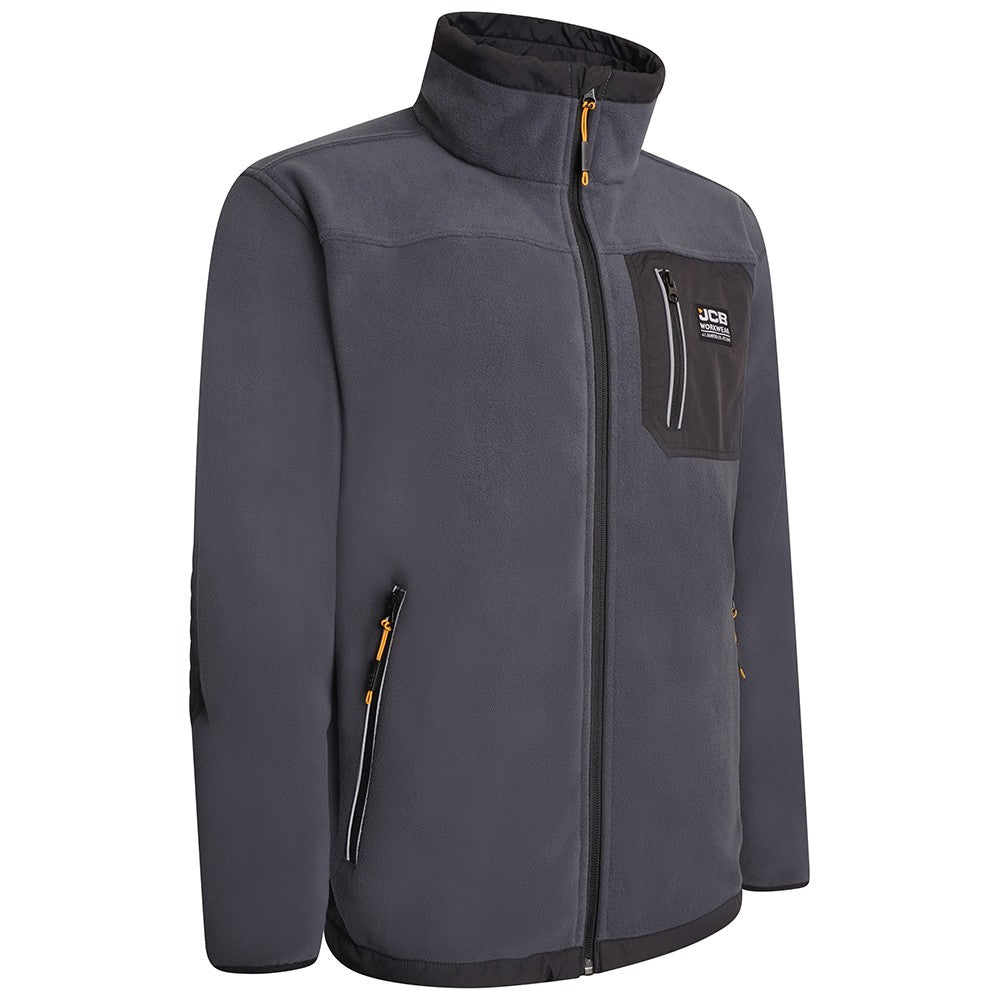 JCB TRADE FLEECE FULL ZIP STEEL BLUE