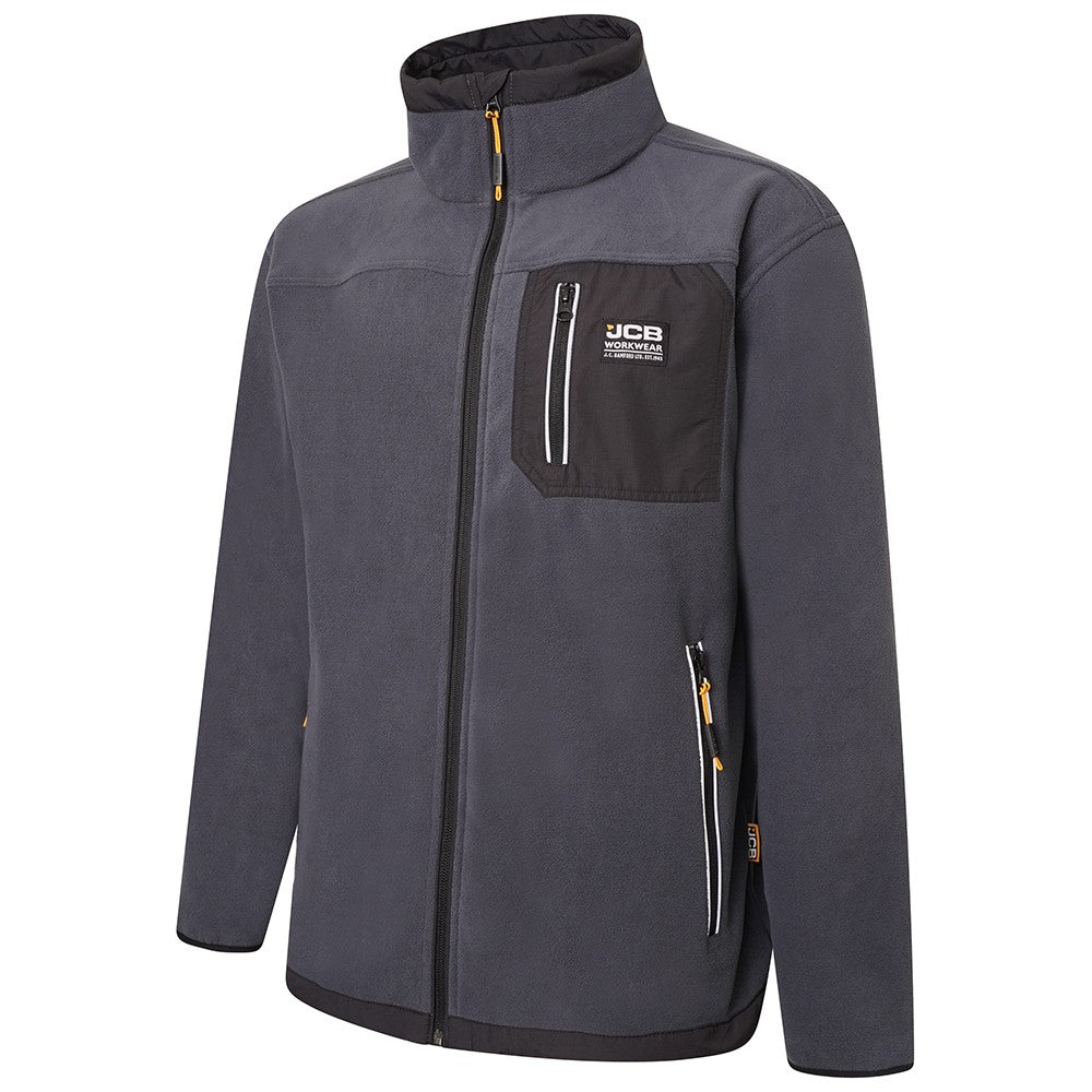 JCB TRADE FLEECE FULL ZIP STEEL BLUE - 0