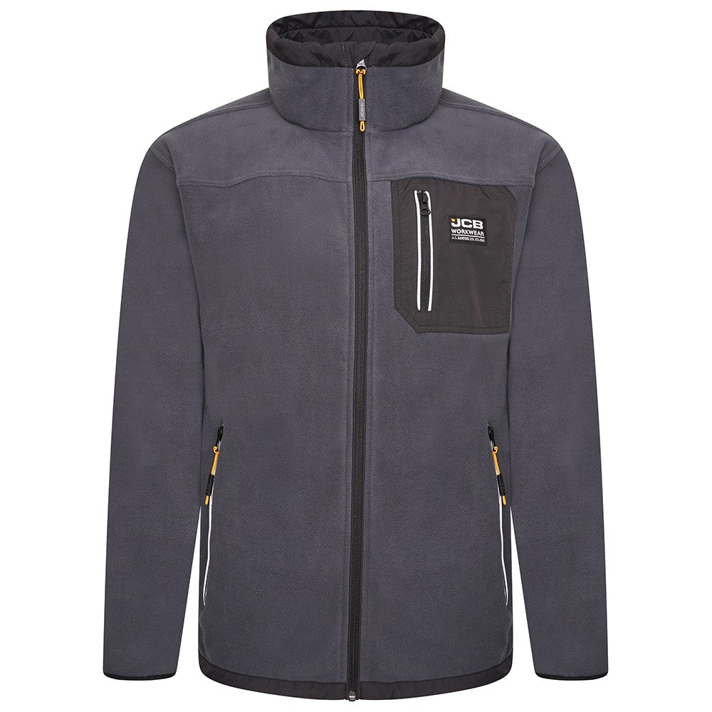 JCB TRADE FLEECE FULL ZIP STEEL BLUE