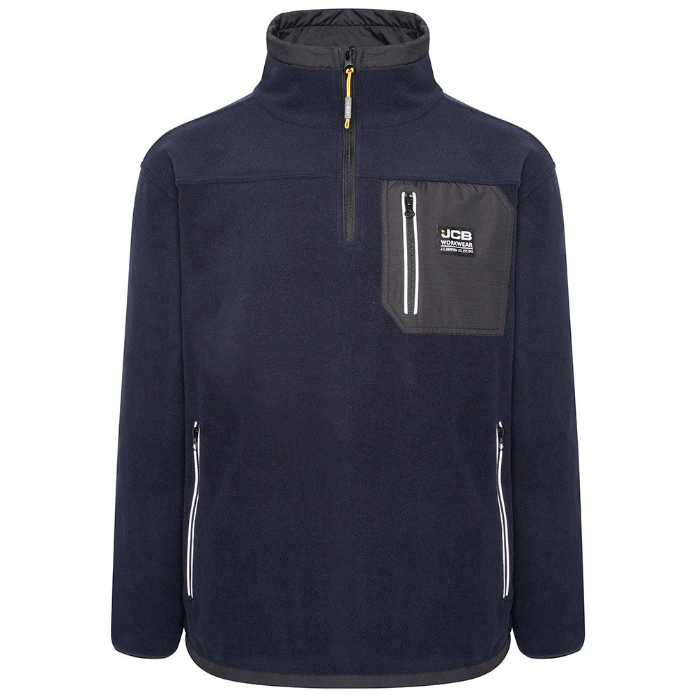 JCB TRADE HEAVYWEIGHT 1/4 REISSVERSCHLUSS NAVY TECH FLEECE