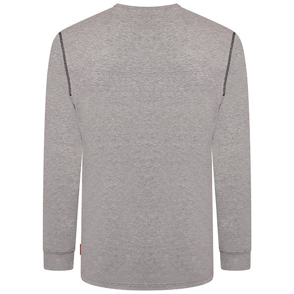 JCB WORKWEAR BANNER L/S GREY T-SHIRT