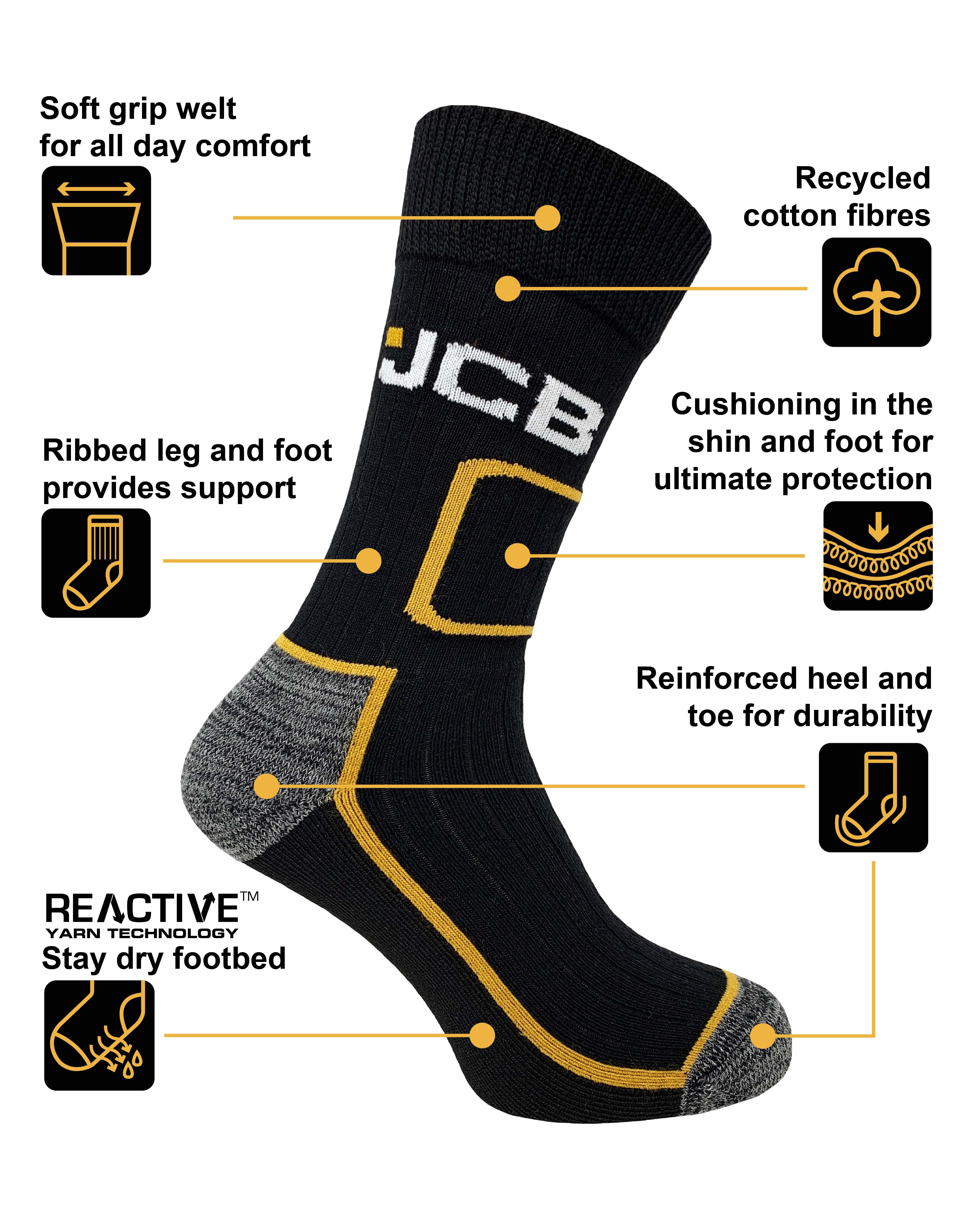 3PK SHIN PROTECT WORK SOCKS