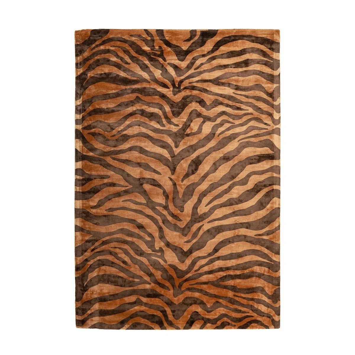 Handgefertigter Designer-Wohnzimmerteppich aus Viskose ZEBRA