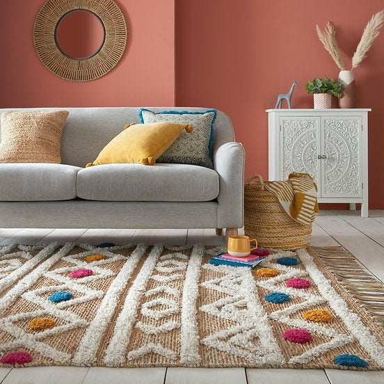 Tapis de salon en jute KAIMA - Novatrend 