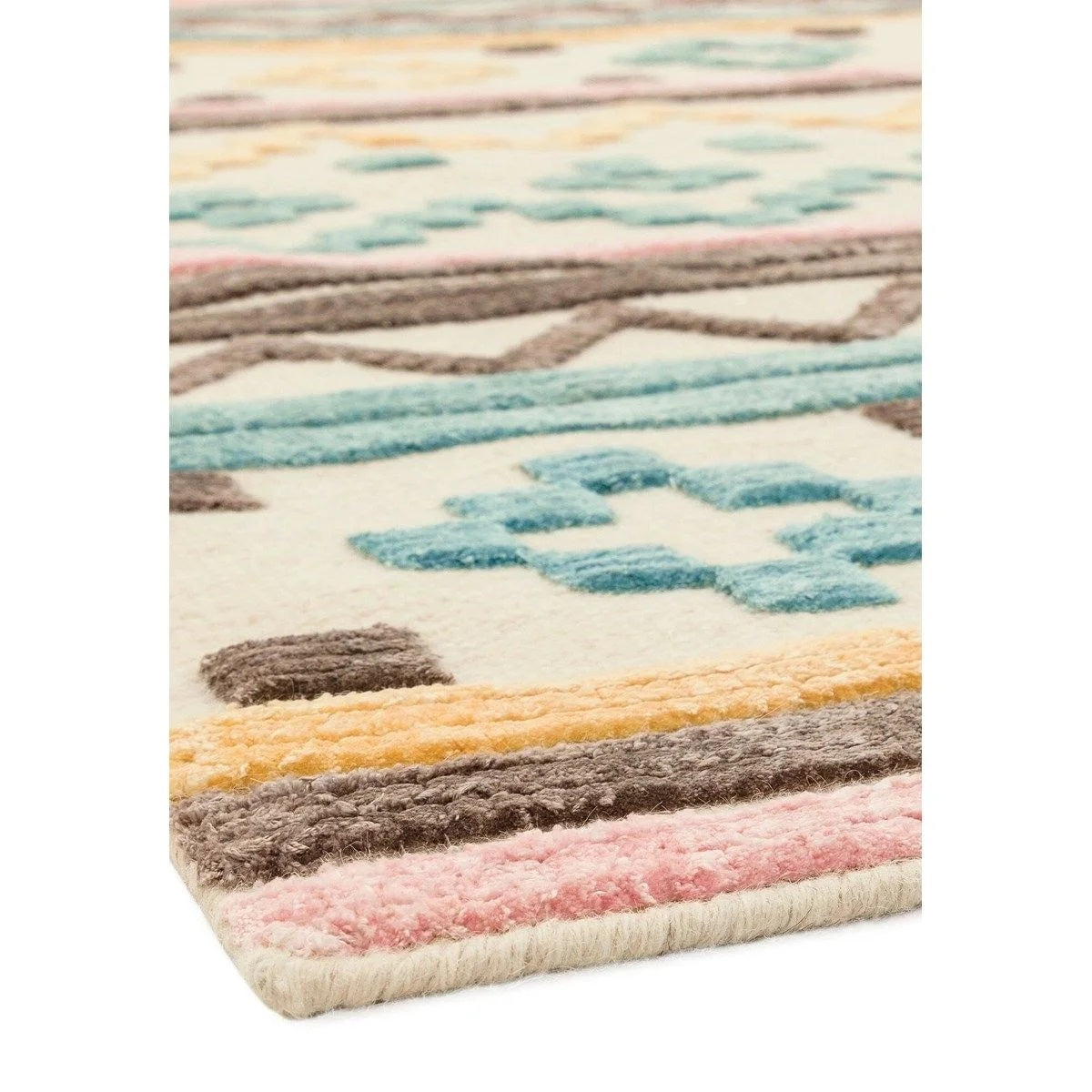 TEO Berber style wool living room rug