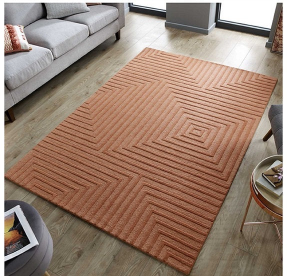 Tapis de salon design pure laine CASTELA - Novatrend 