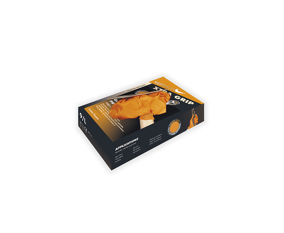 Box of 50 100% nitrile protective gloves