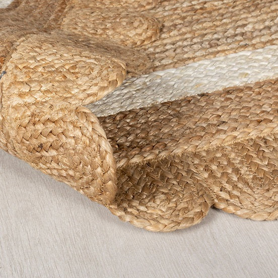 Jute-Wohnzimmerteppich FLOWER JUTE