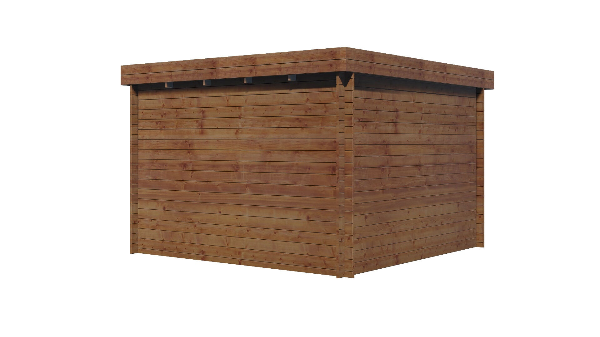 Abri de jardin en bois traité, ep 28mm, surface utile 7,5m², 298x298X207cm, INT024/INEKSA