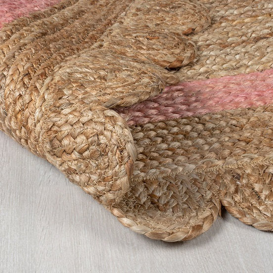 Tapis de salon en jute FLOWER JUTE