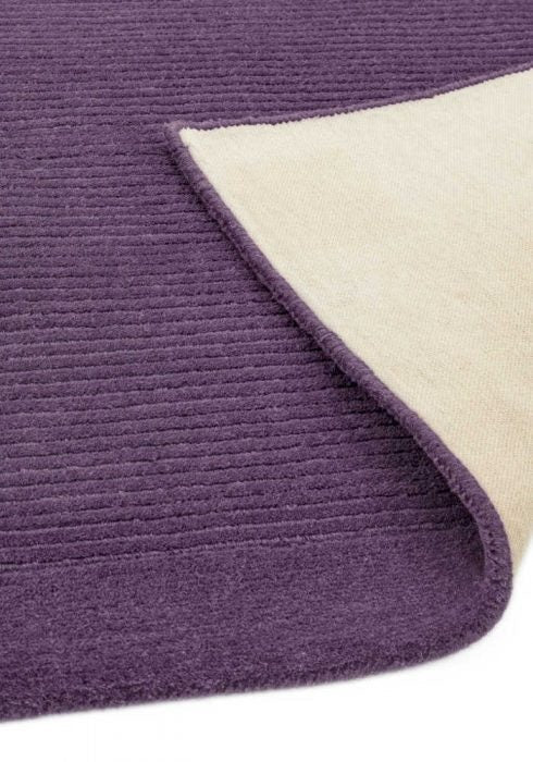 Tapis de couloir uni pure laine CANDY Violet - Novatrend 