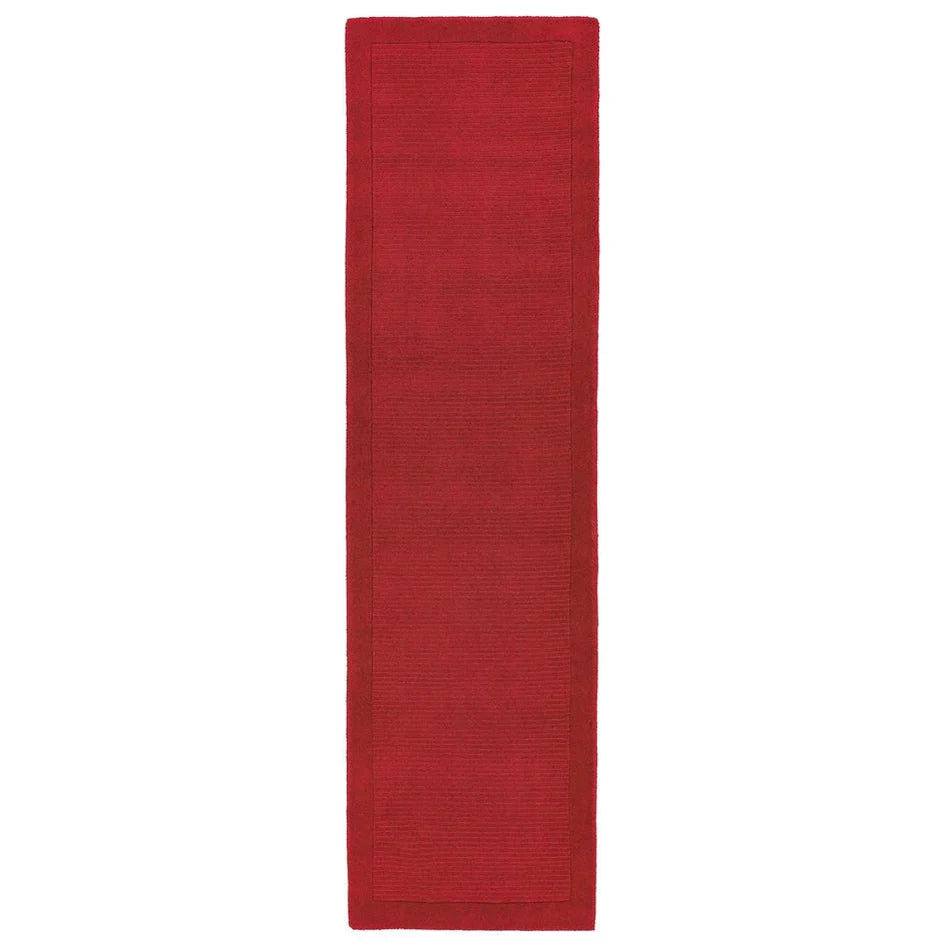 Tapis de couloir uni pure laine CANDY Rouge - Novatrend 